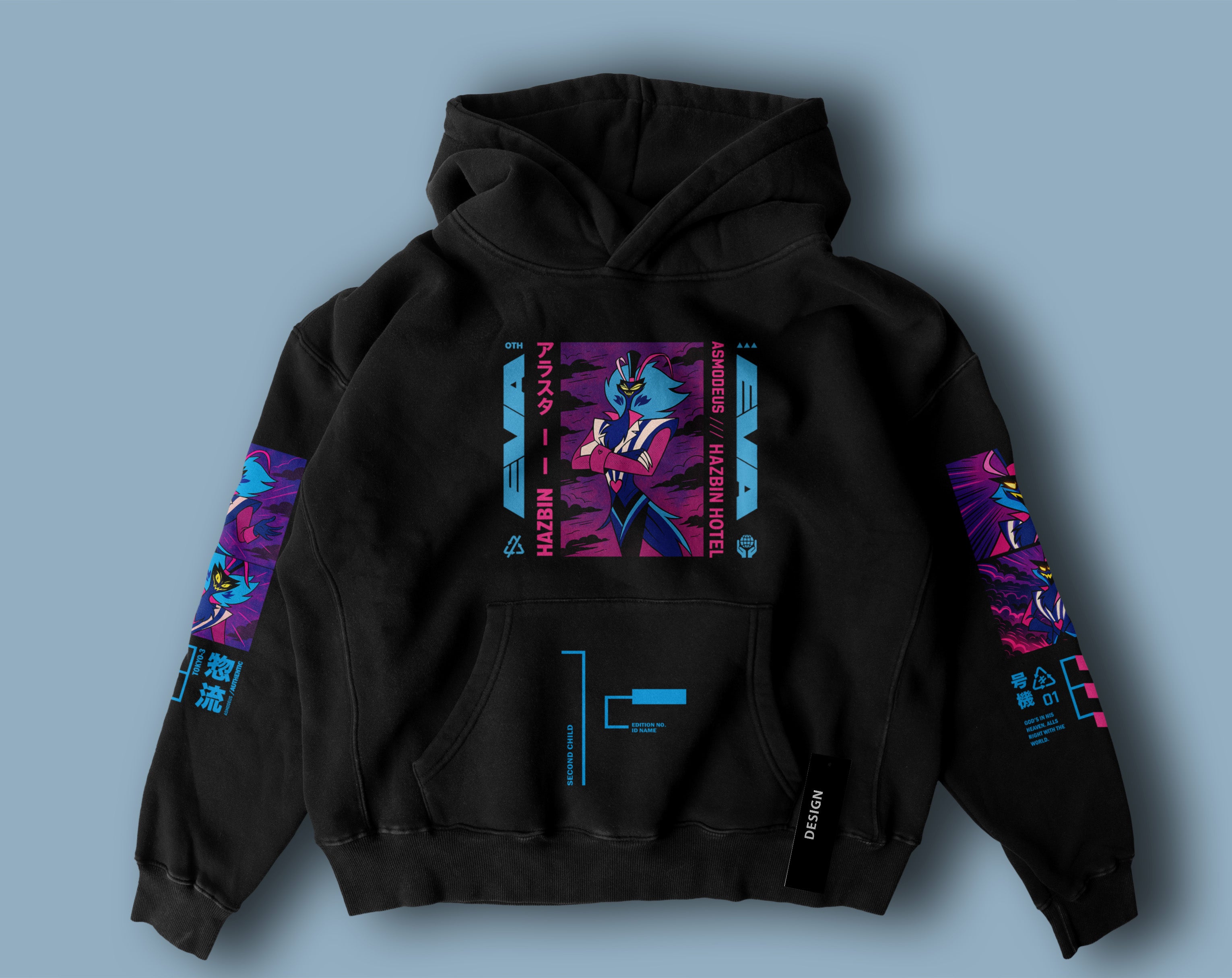 Asmodeus Hoodie – Hazbin Hotel Inspired Luxury Streetwear | Demon King Techwear Hoodie