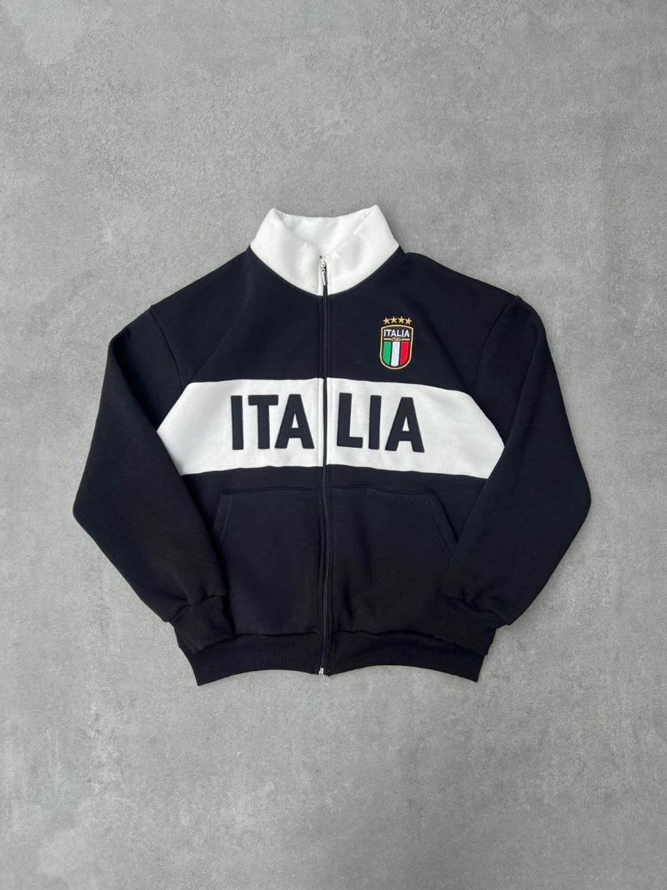 Italia Nike Zip- Up Jacket| Italy Oversize Streetwear Nike Dark Blue Jersey