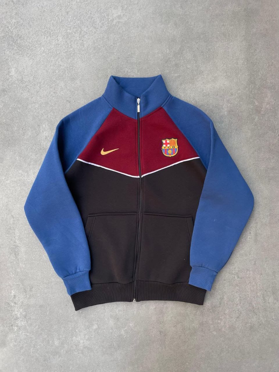 Barcelona Nike Zip- Up Jacket| Nike Oversize Streetwear Black Jersey