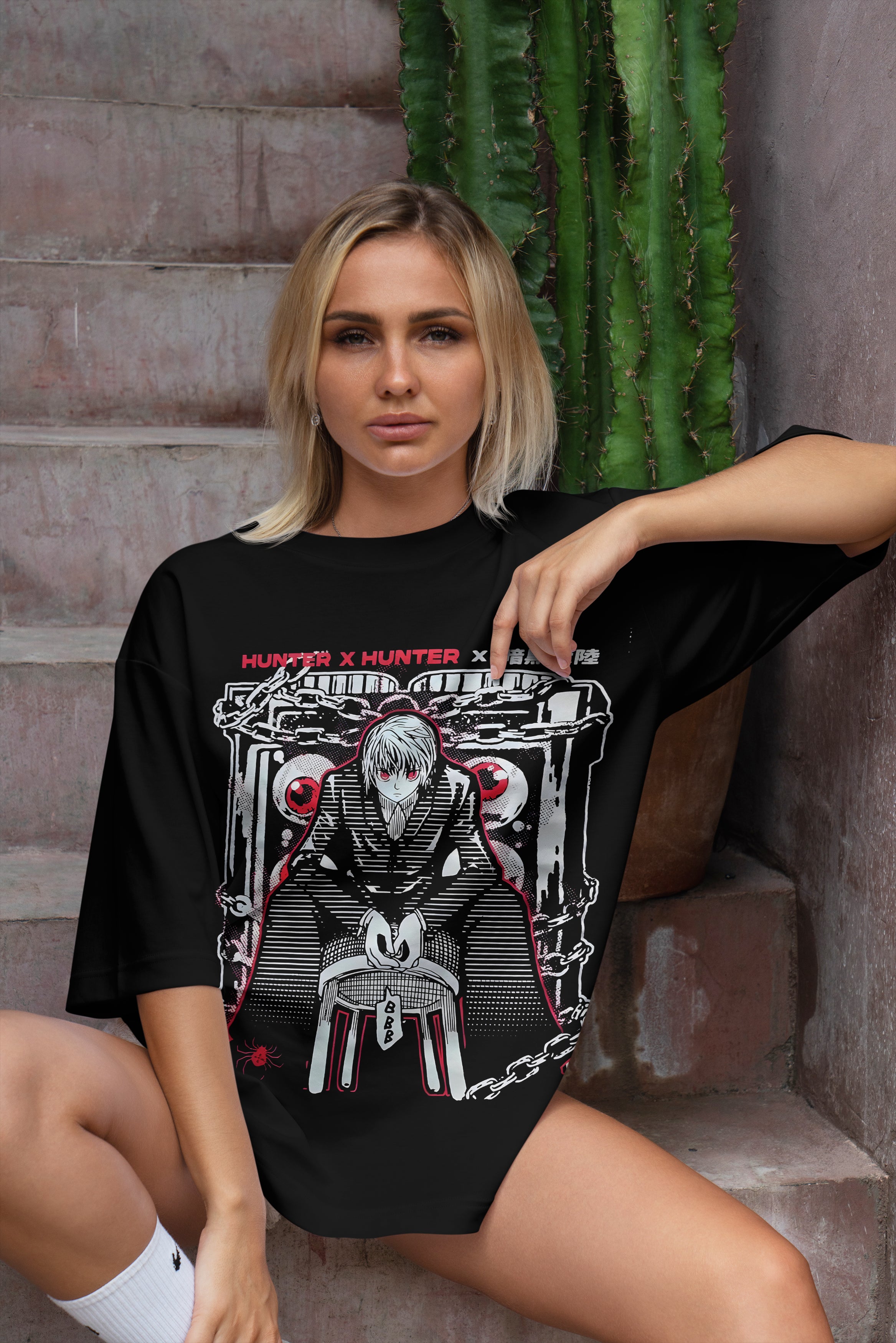 Hunter x Hunter t-shirt featuring anime character design on premium cotton, unisex merchandise with Hunter Association emblem for anime fans