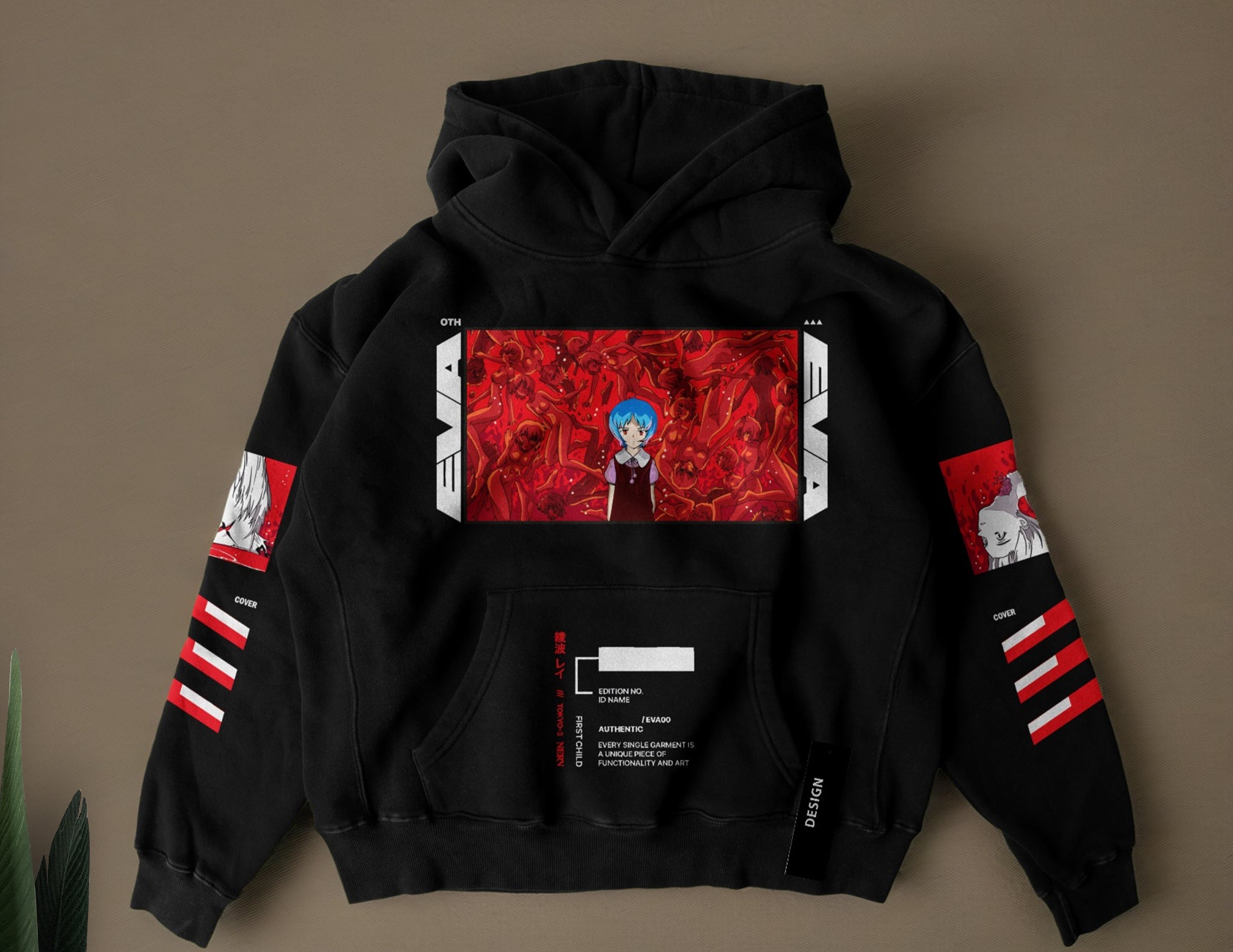 Sudadera con capucha unisex Rei Ayanami Evangelion | Neon Génesis Evangelion Cosplay