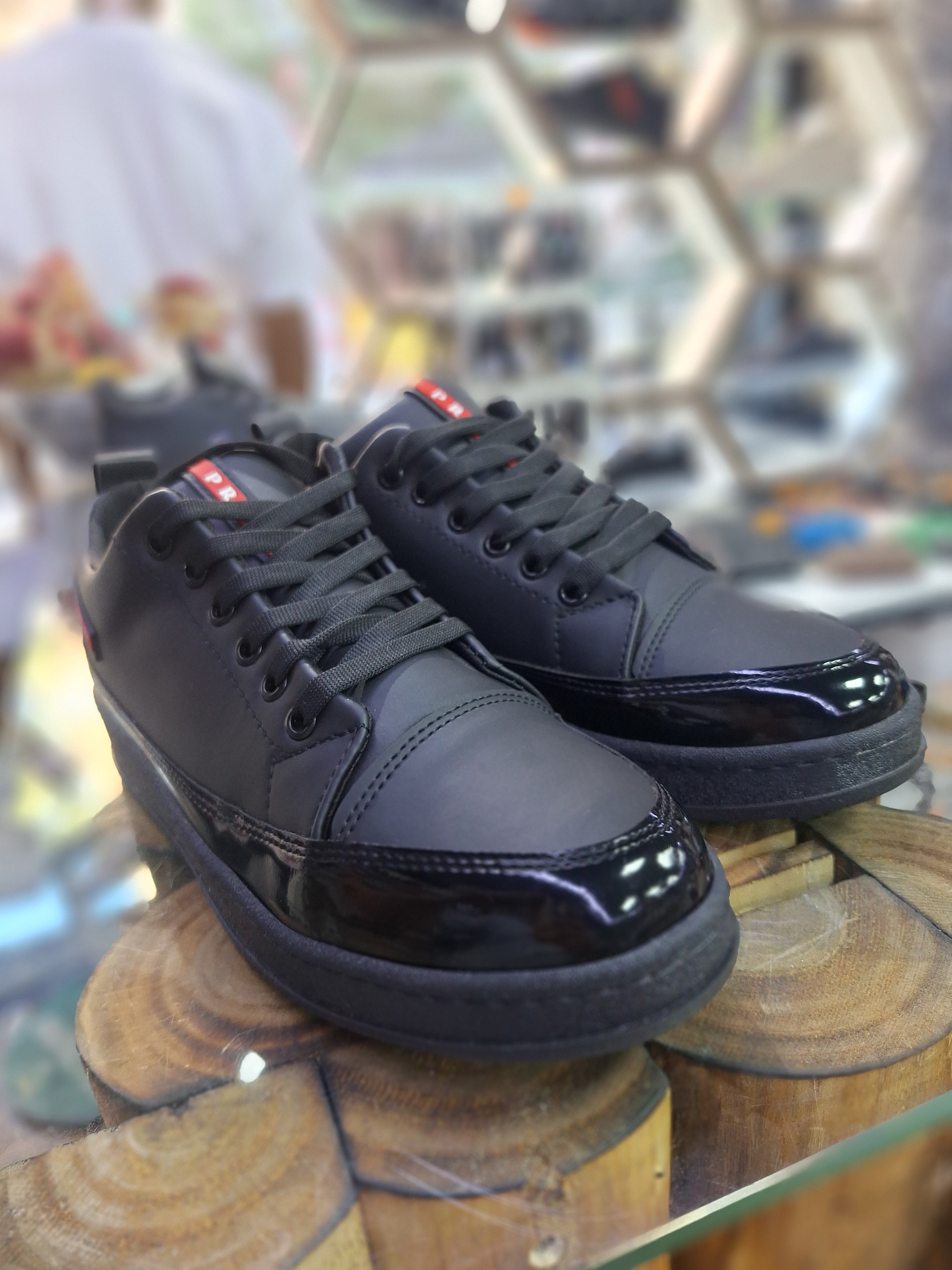 Prada Black Men's Sneaker Shoes – Where Style and Comfort Meet