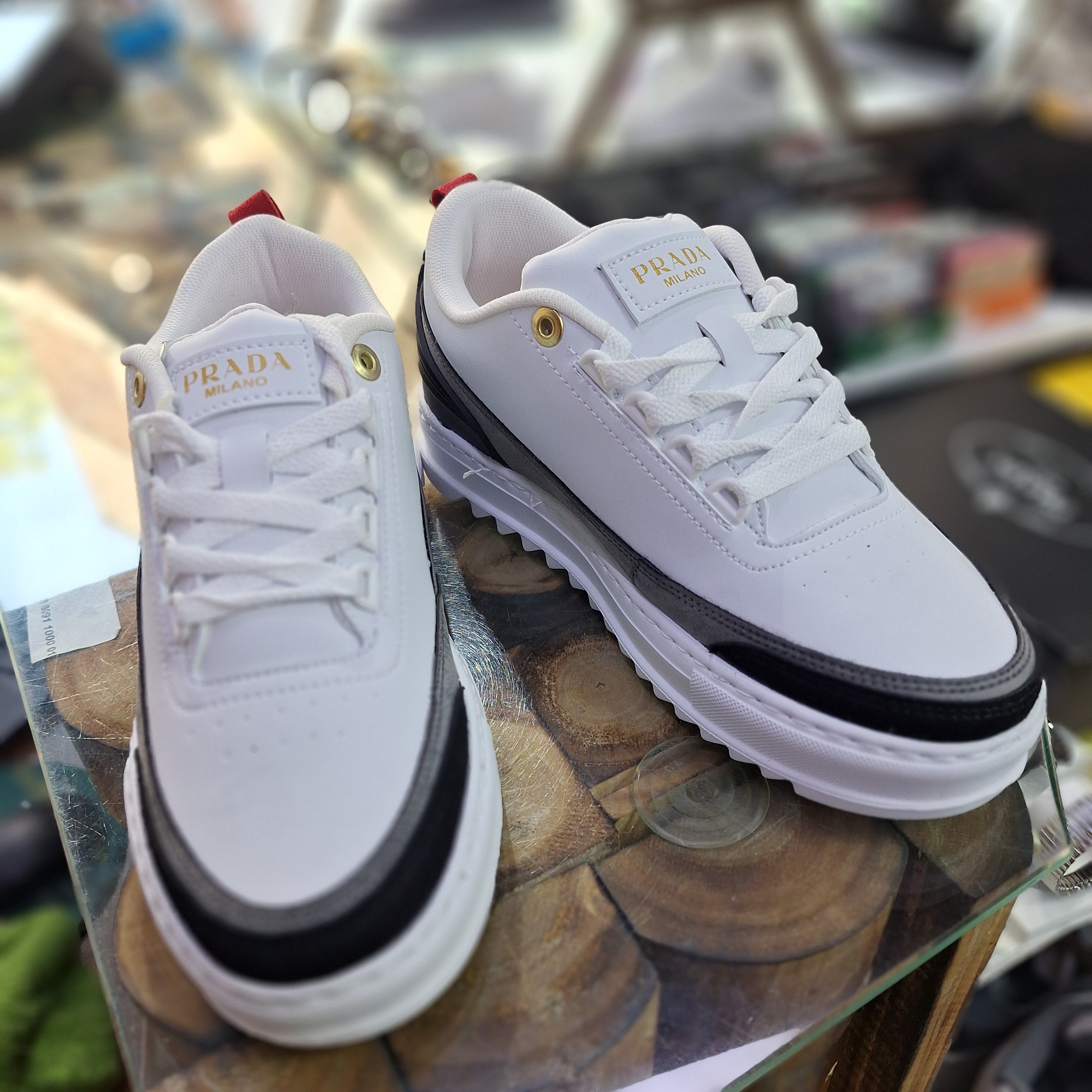 Prada 3-Color White Thin Sole Stylish Comfortable Men's Casual Shoes