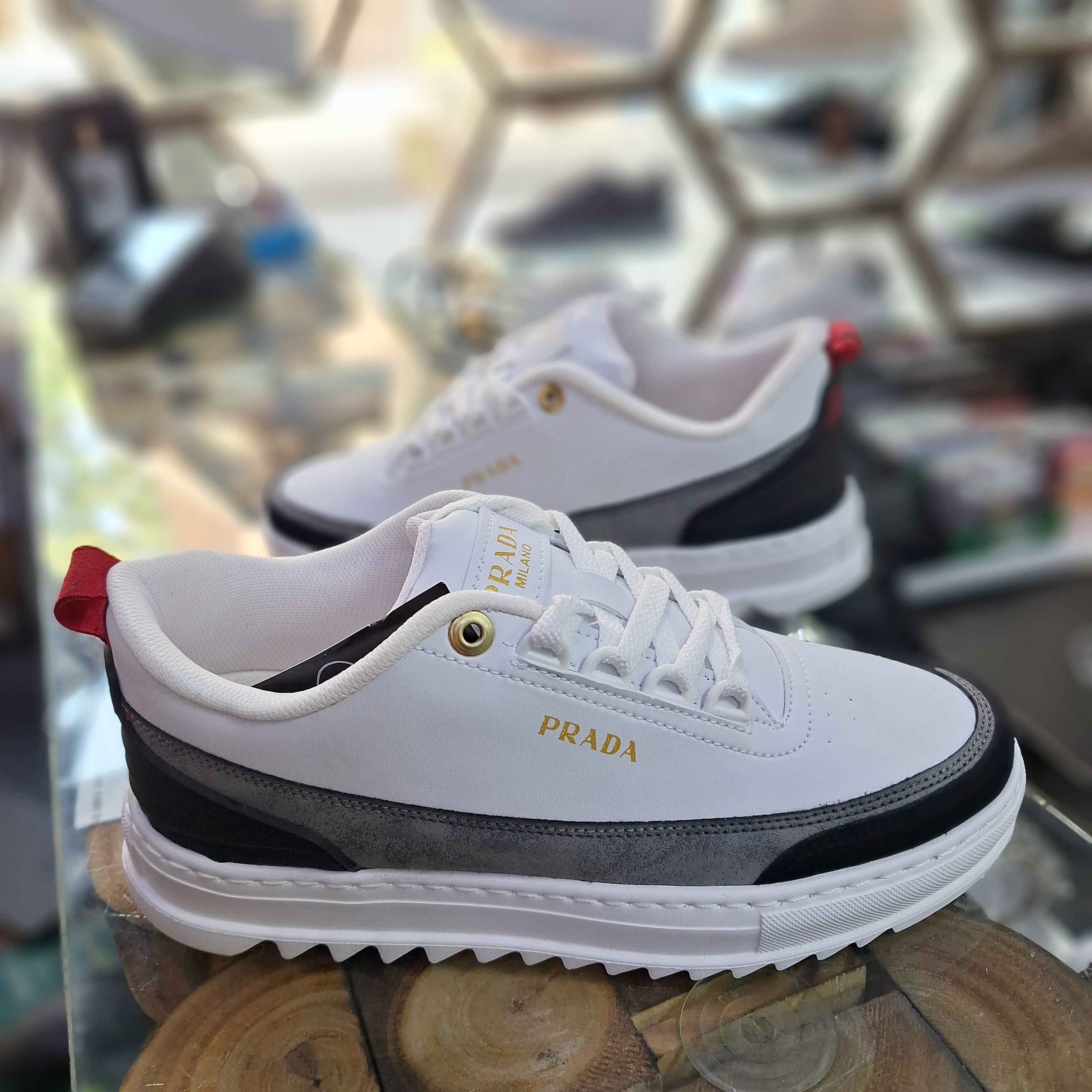 Prada 3-Color White Thin Sole Stylish Comfortable Men's Casual Shoes