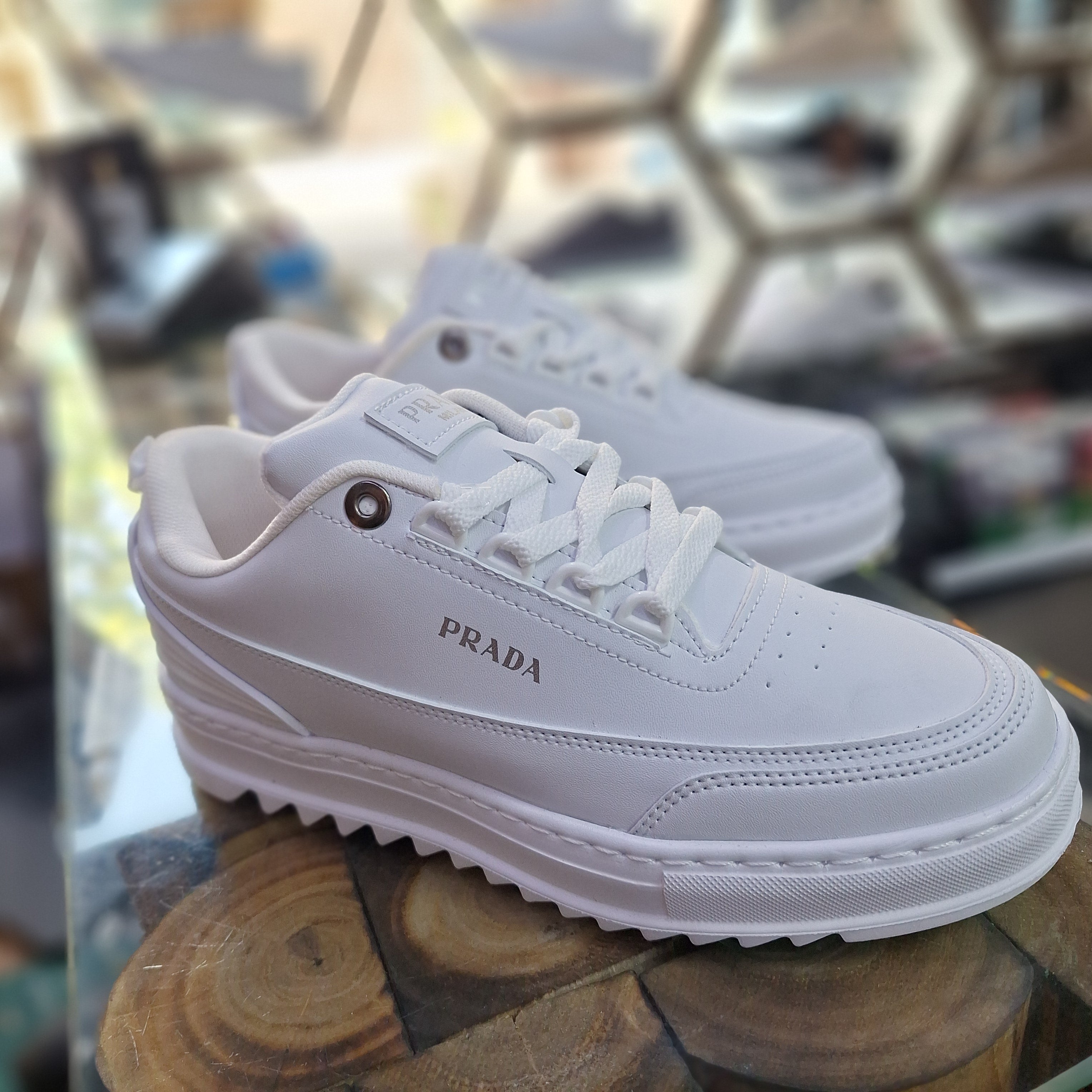 Prada 3-Color White Thin Sole Stylish Comfortable Men's Casual Shoes