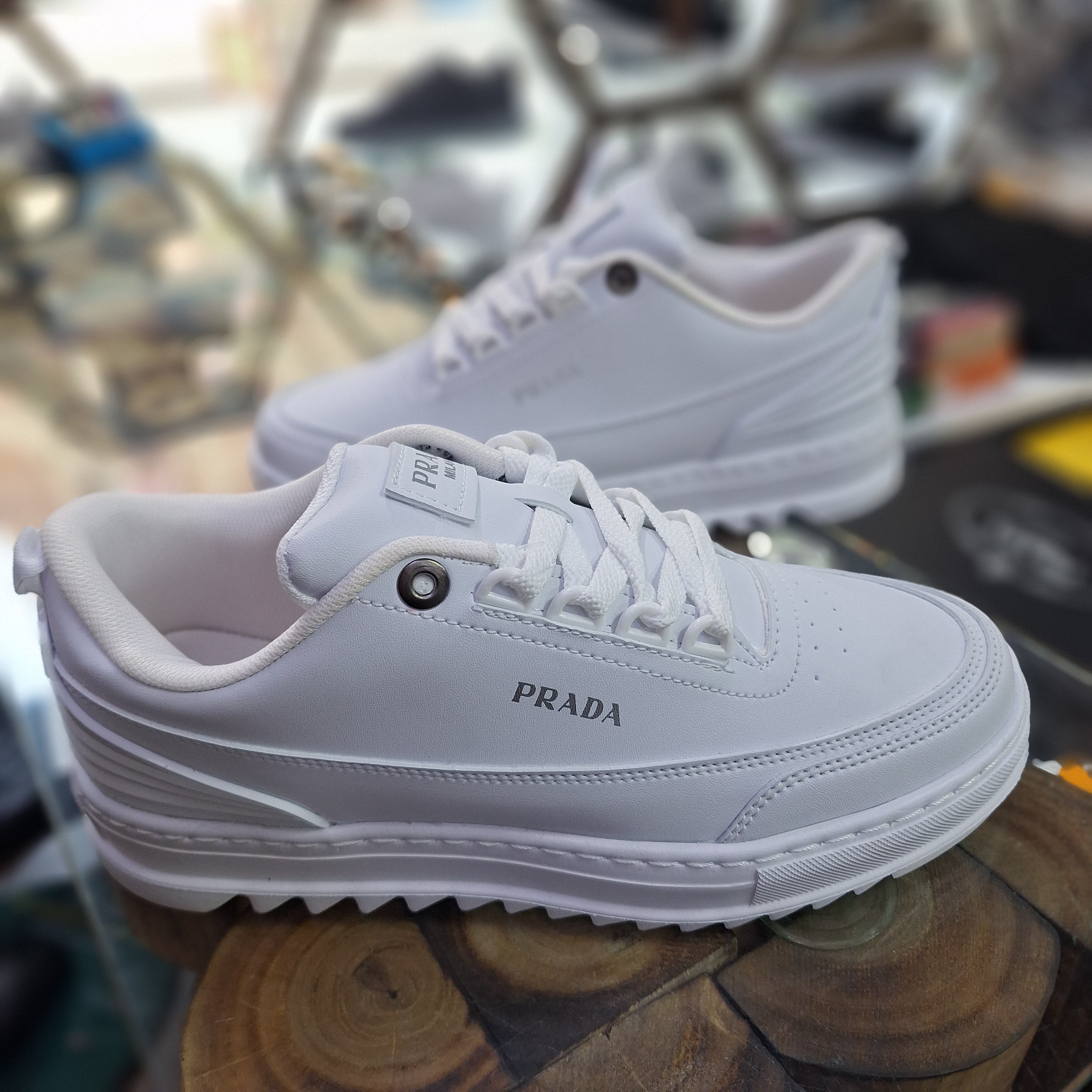 Prada 3-Color White Thin Sole Stylish Comfortable Men's Casual Shoes