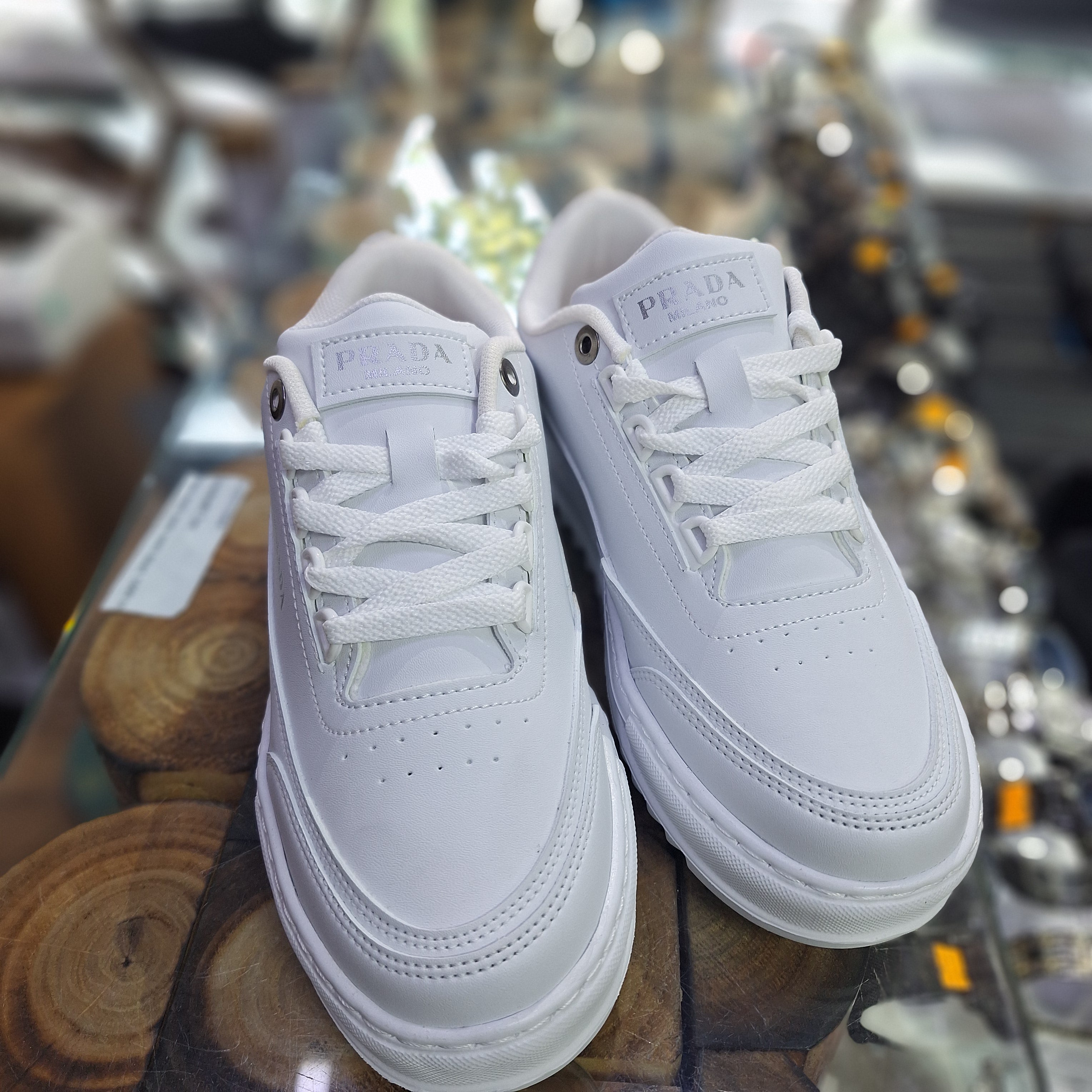 Prada 3-Color White Thin Sole Stylish Comfortable Men's Casual Shoes