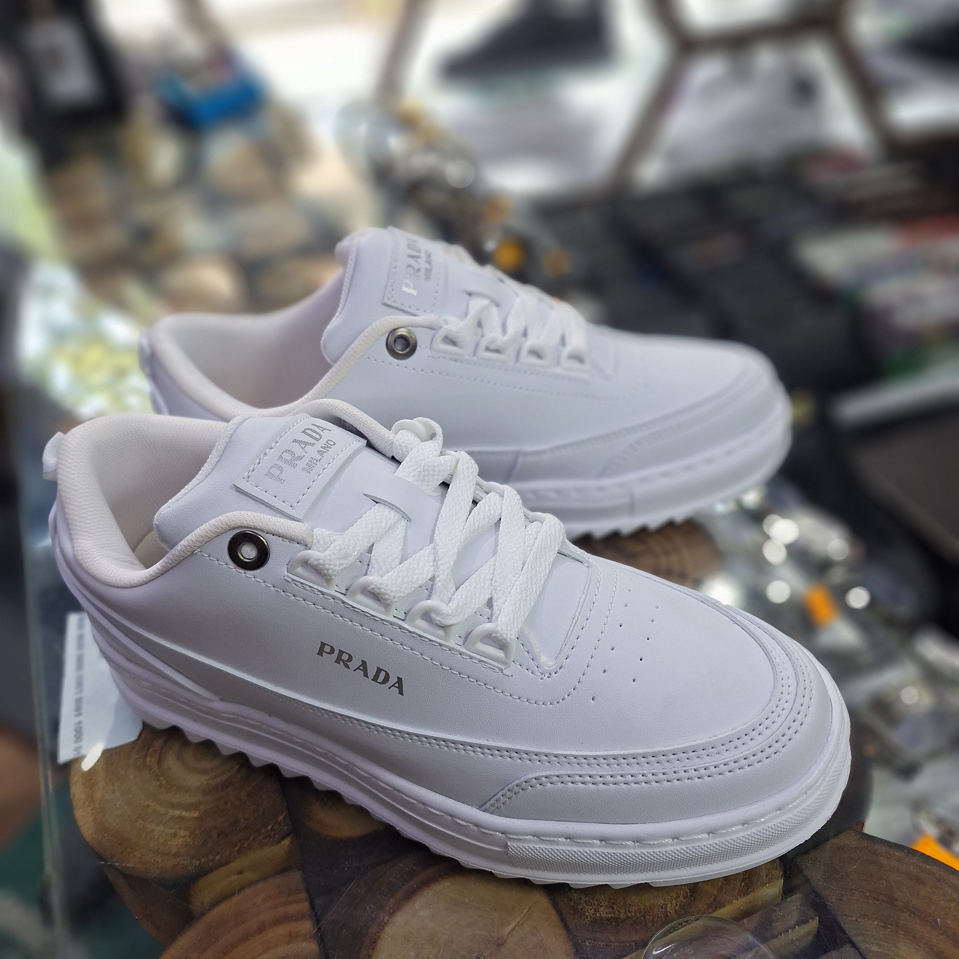 Prada 3-Color White Thin Sole Stylish Comfortable Men's Casual Shoes