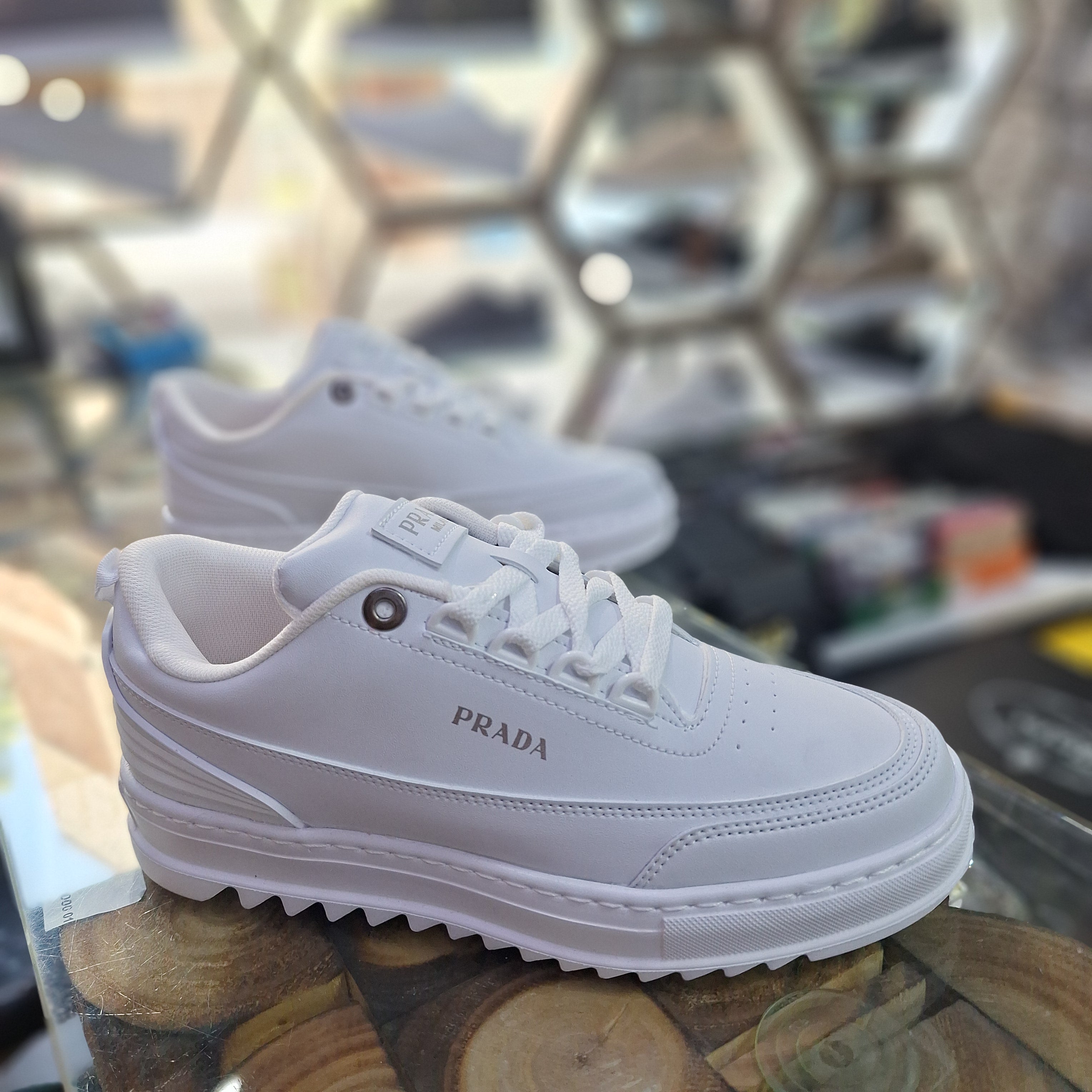 Prada 3-Color White Thin Sole Stylish Comfortable Men's Casual Shoes