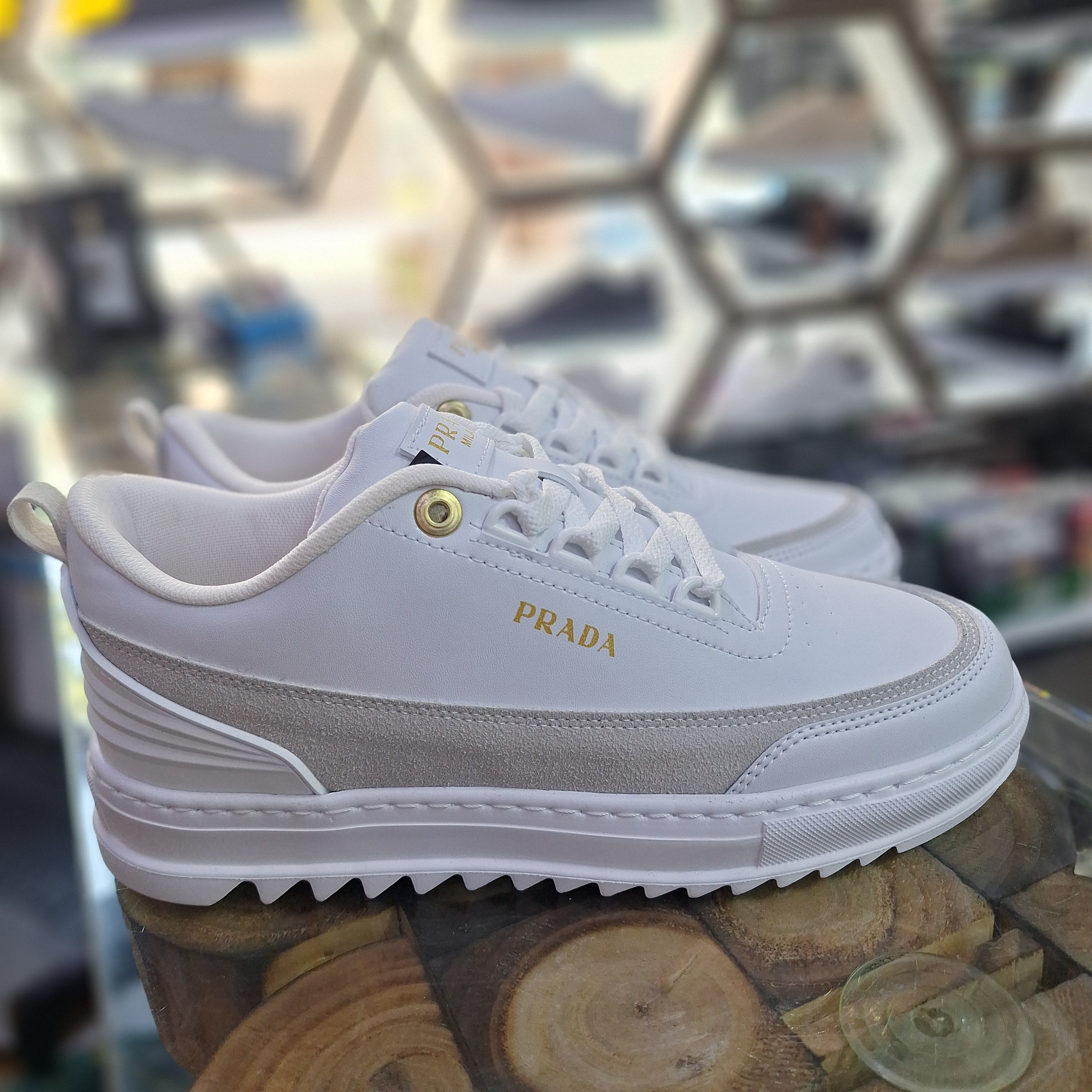 Prada 3-Color White Thin Sole Stylish Comfortable Men's Casual Shoes