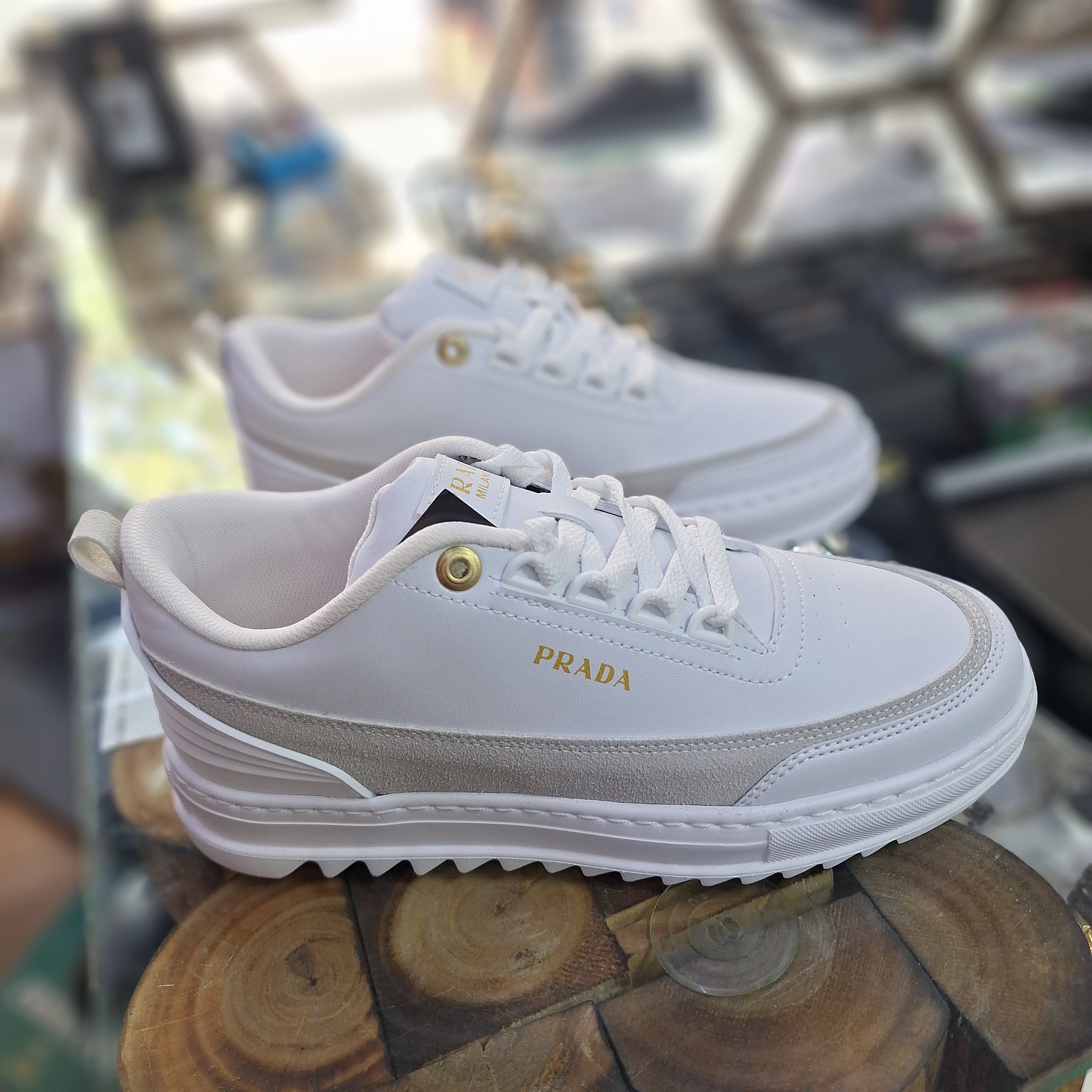 Prada 3-Color White Thin Sole Stylish Comfortable Men's Casual Shoes
