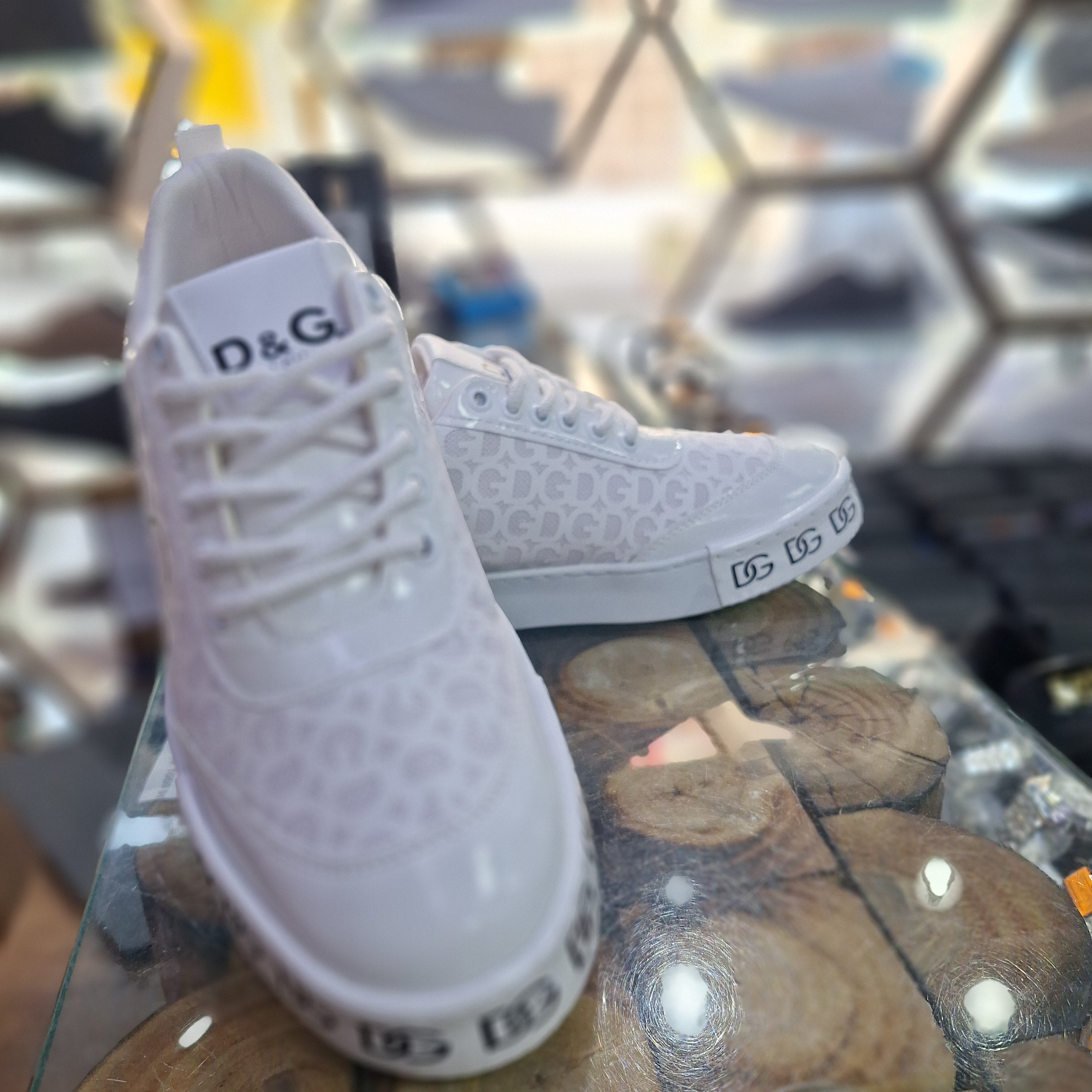 Dolce Gabbana Colors Casual men's shoes  Iconic D&G logo details on the toe and tongue