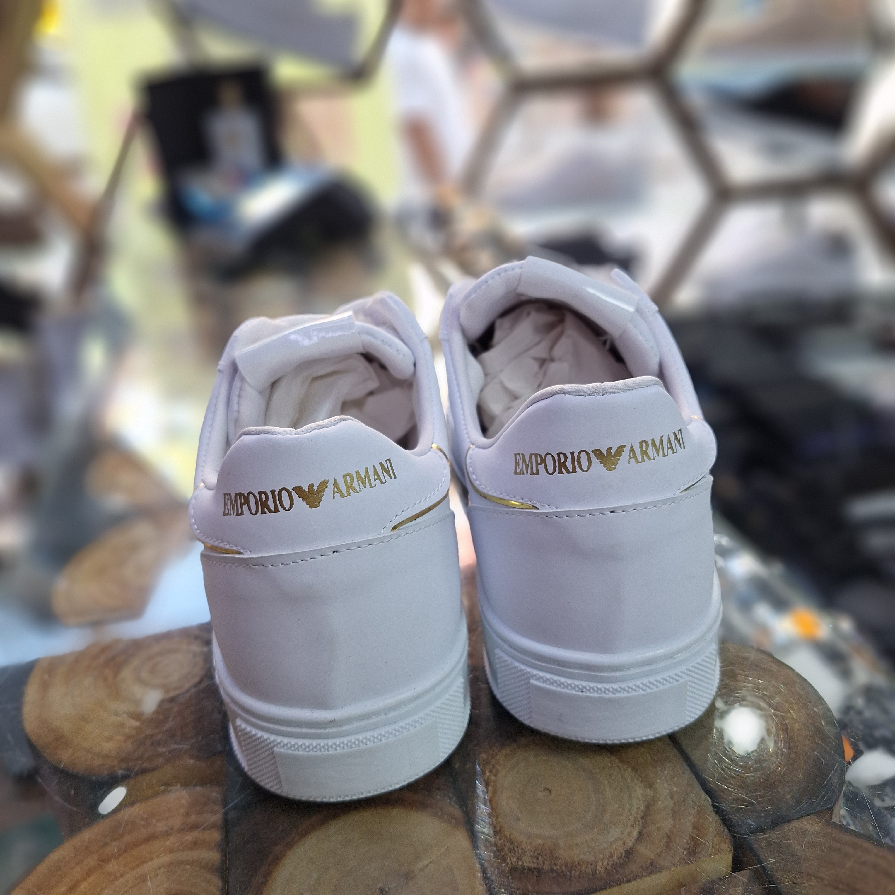Emporio Armani EA7 Men's Sneakers – Black, White Gold Style, Comfort Stitching, Style Casual Sports & Urban Chic