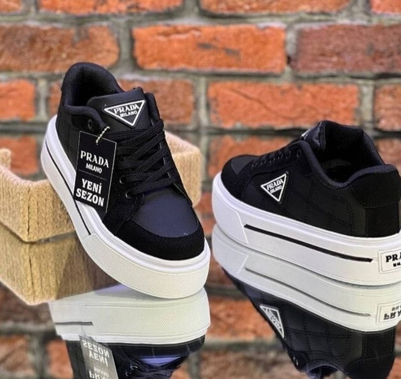 Prada Shoes Style Black Sneakers - New Season