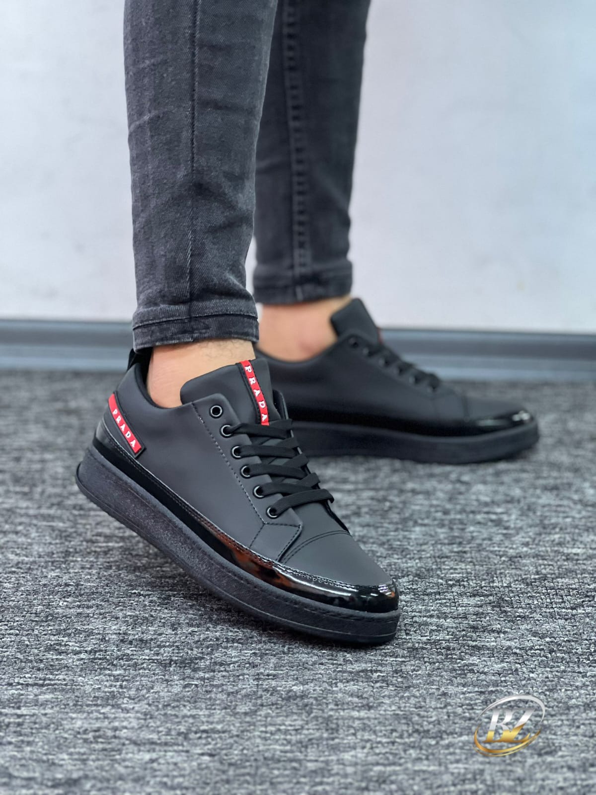 Prada Black Men's Sneaker Shoes – Where Style and Comfort Meet