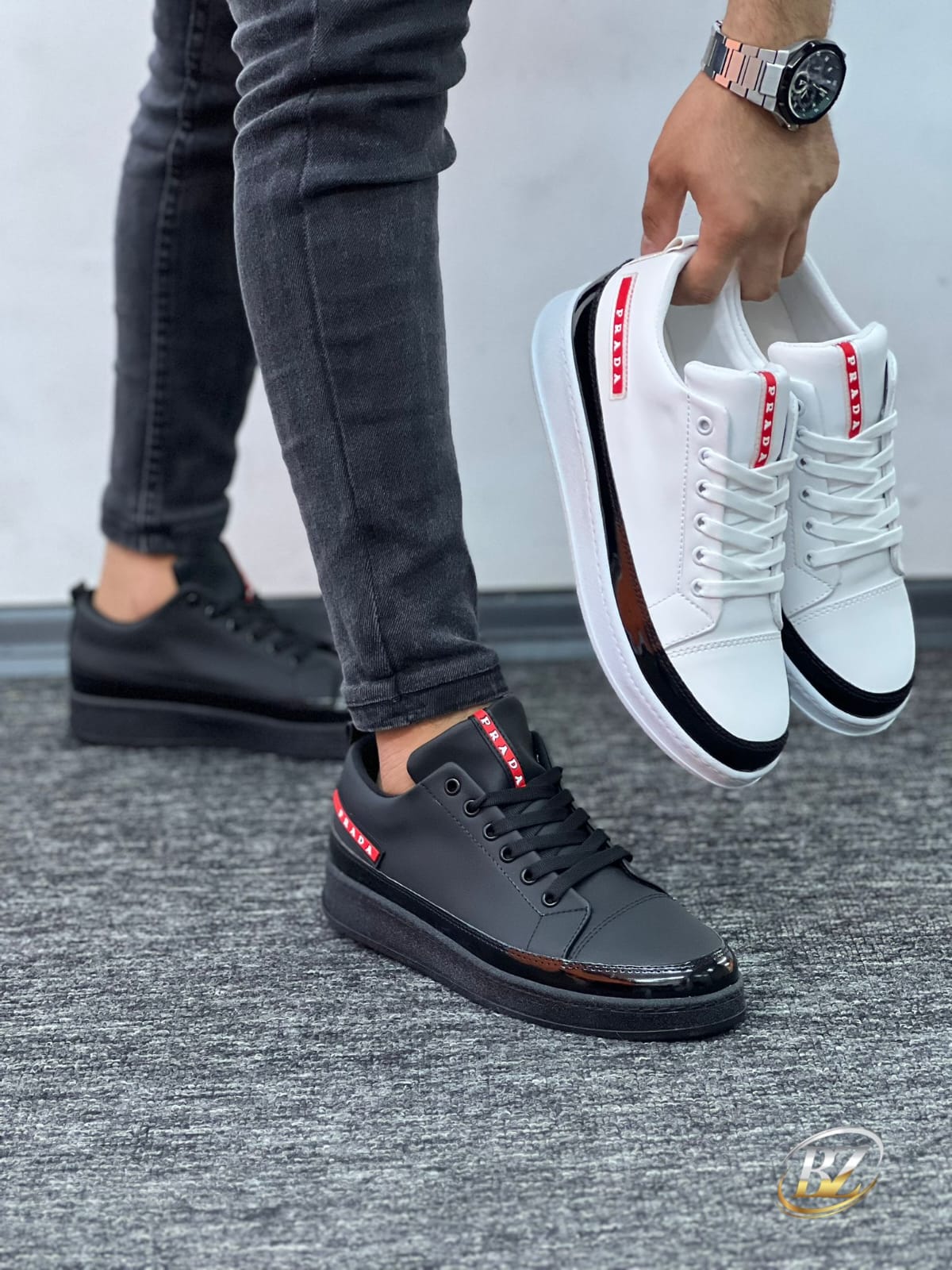Prada Black Men's Sneaker Shoes – Where Style and Comfort Meet