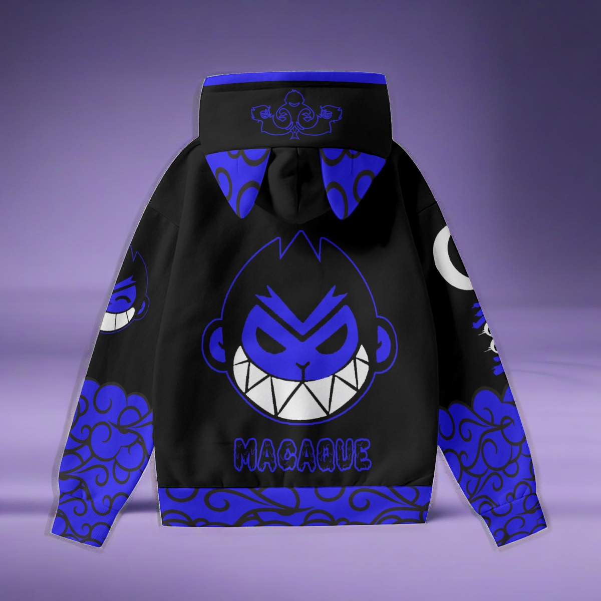 LEGO Monkie Kid Cosplay | Unisex Blue Edition Macaque Cat Ear Hoodie