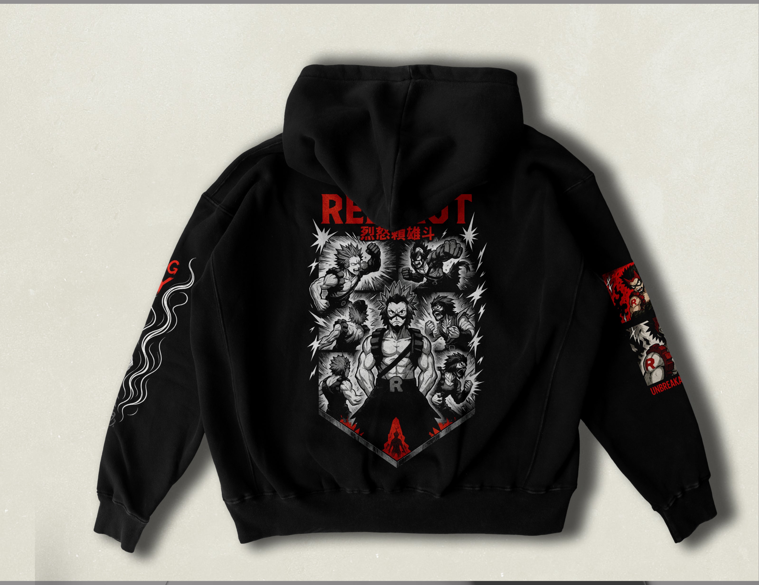 MHA Red Riot Hoodie | Premium Hero Academia Merchandise